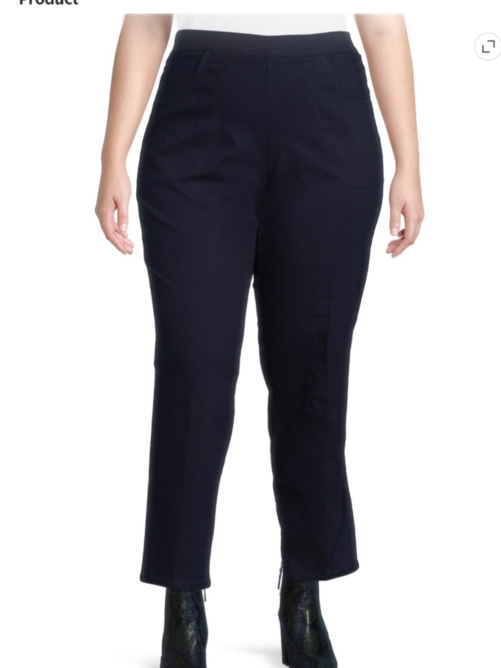 Just My Size Women’s Dark Indigo 2 Pocket Pull On Pants Size 3X NEW